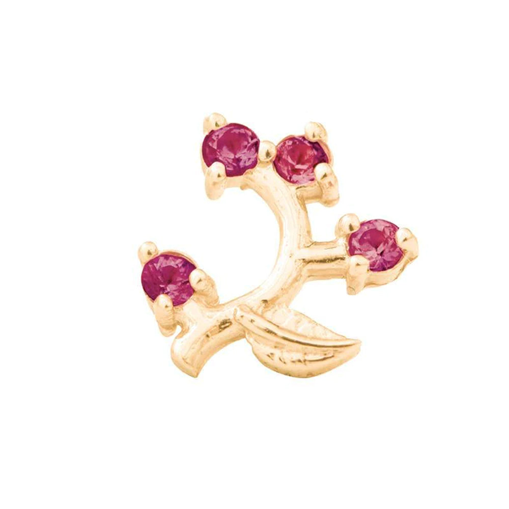 threadless: Frond Pin in Gold with Gemstones