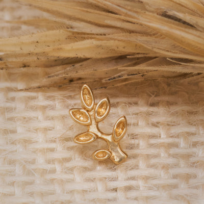 threadless: Frond Pin in Gold