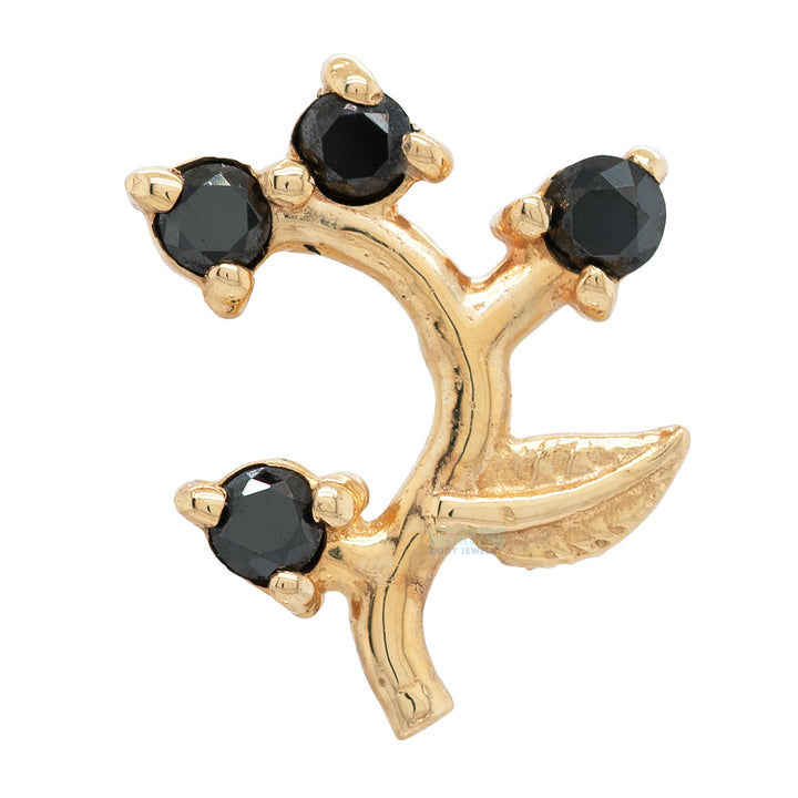 threadless: Frond Pin in Gold with Gemstones