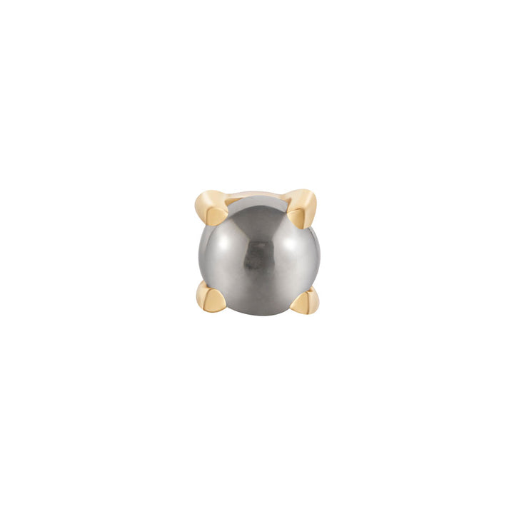 threadless: Prong-Set Pyrite End in Gold