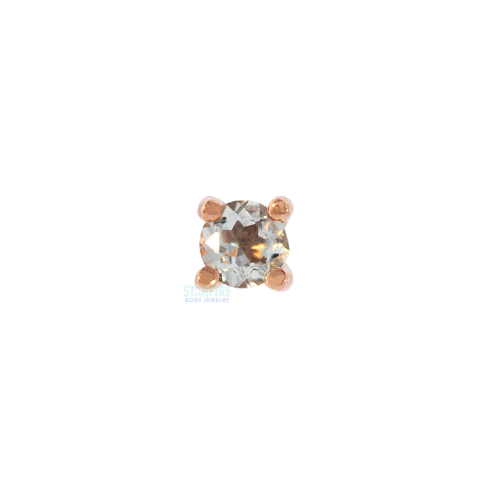 threadless: Prong-Set Aquamarine End in Gold