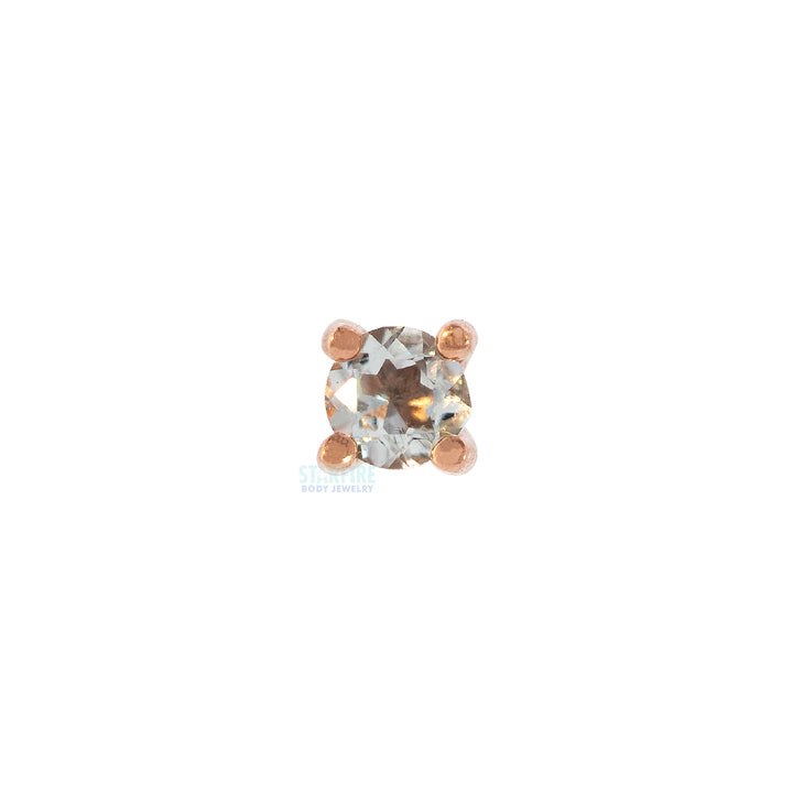 threadless: Prong-Set Aquamarine End in Gold