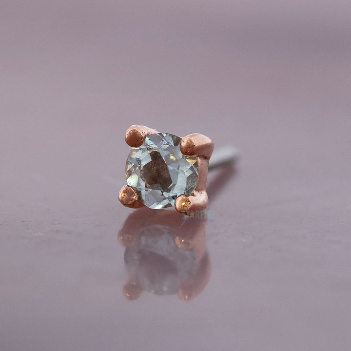 threadless: Prong-Set Aquamarine End in Gold