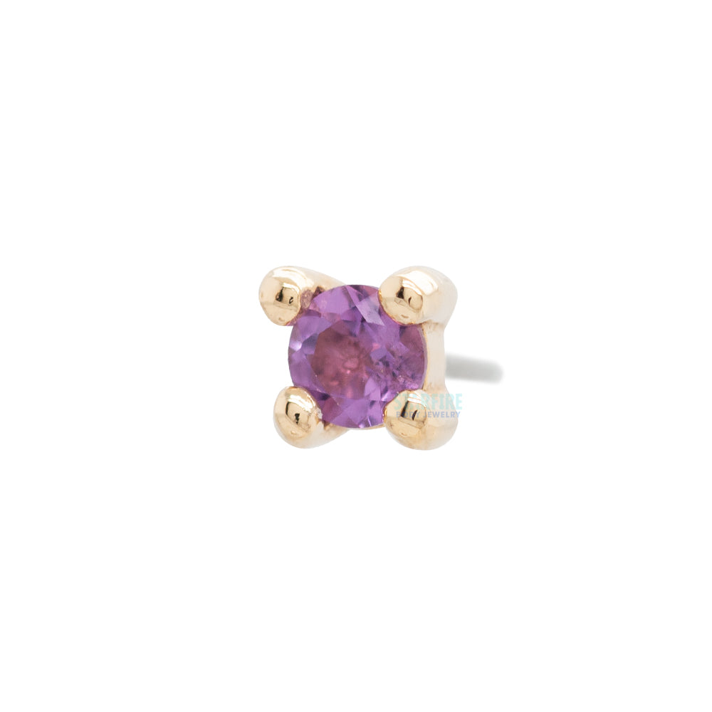 threadless: Prong-Set Amethyst End in Gold