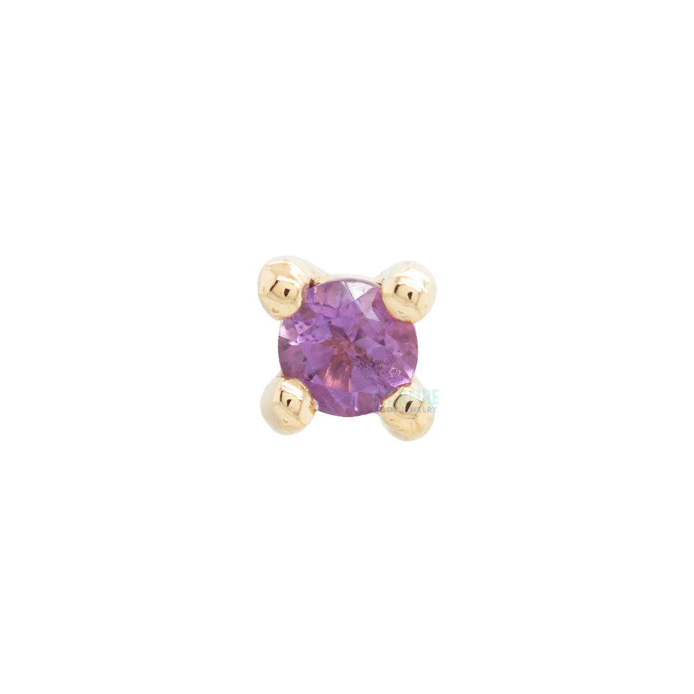 threadless: Prong-Set Amethyst End in Gold