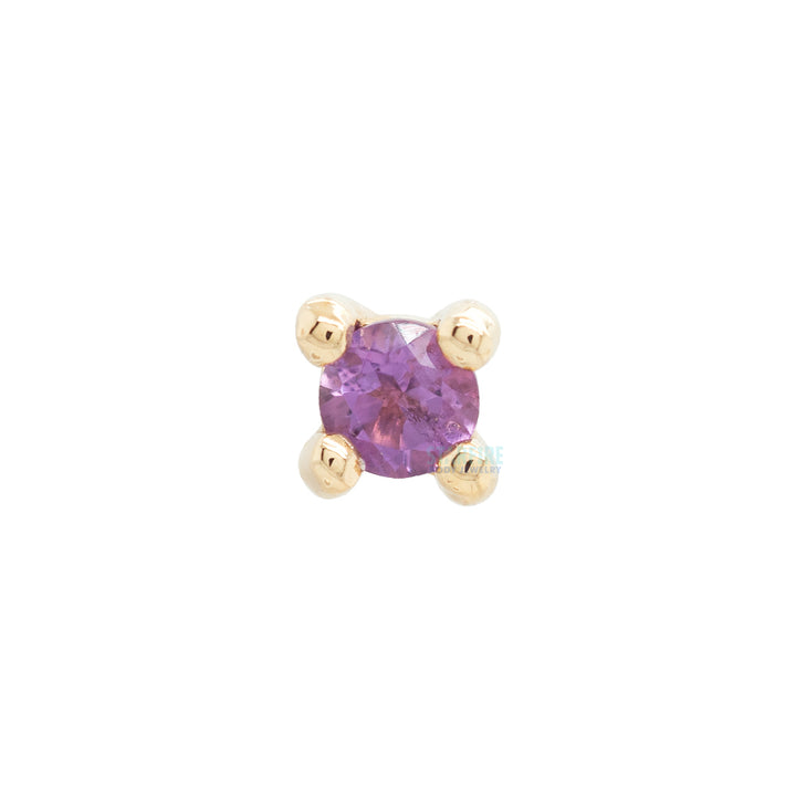 threadless: Prong-Set Amethyst End in Gold