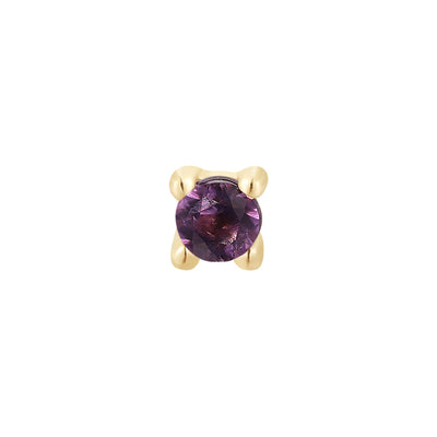 threadless: Prong-Set Amethyst End in Gold