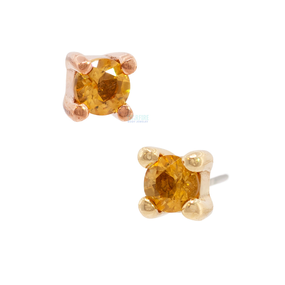 threadless: Prong-Set Citrine End in Gold