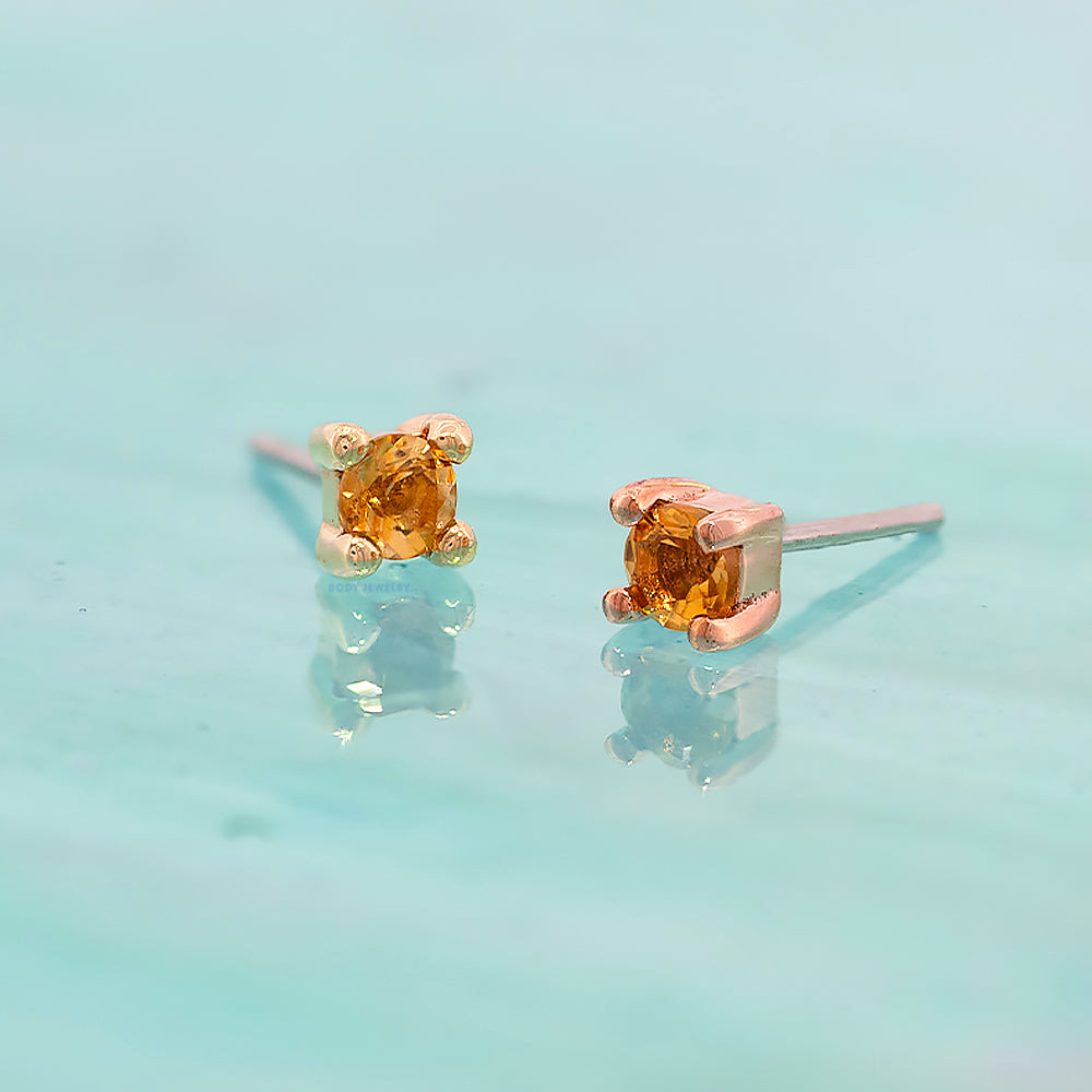 threadless: Prong-Set Citrine End in Gold