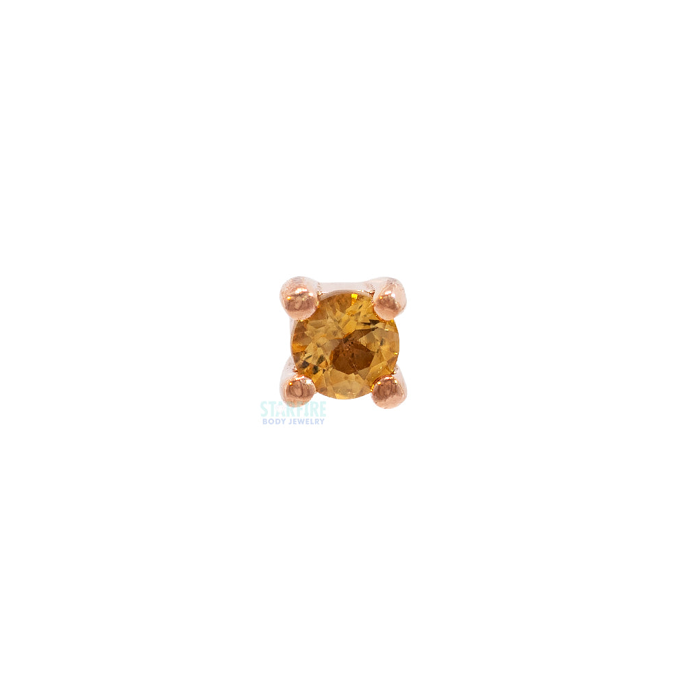 threadless: Prong-Set Citrine End in Gold