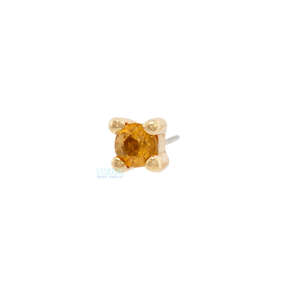 threadless: Prong-Set Citrine End in Gold