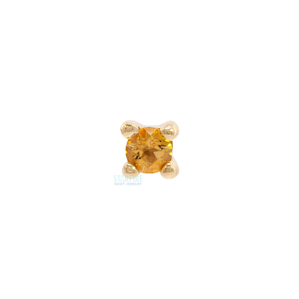 threadless: Prong-Set Citrine End in Gold