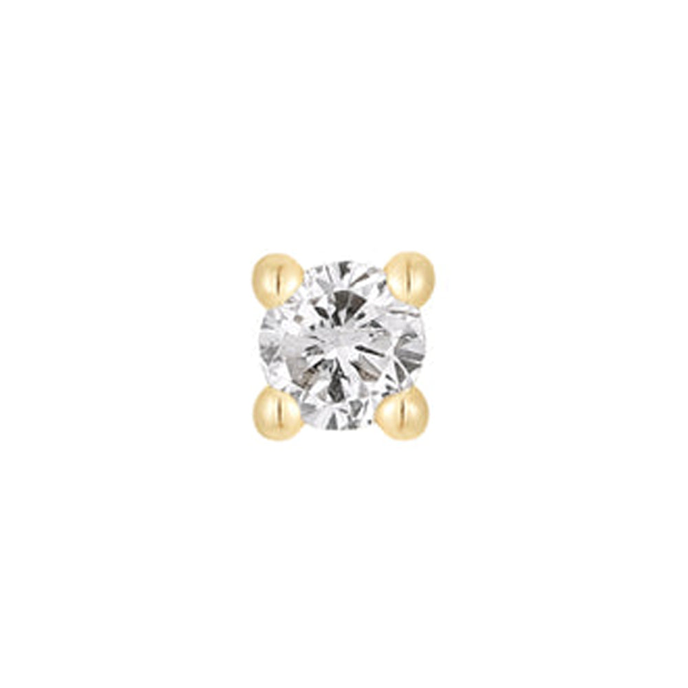threadless: Prong-Set Diamond End in Gold