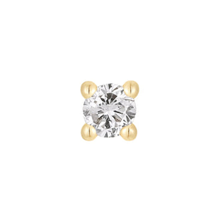 threadless: Prong-Set Diamond End in Gold