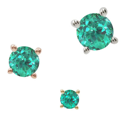 threadless: Prong-Set Emerald End in Gold