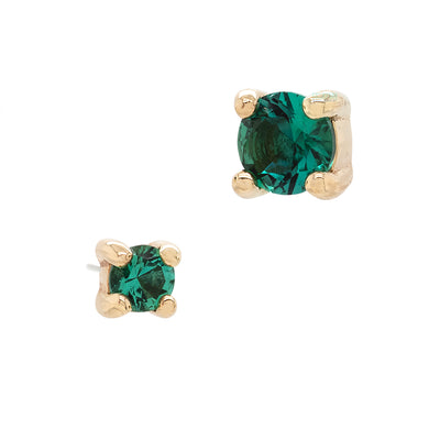 threadless: Prong-Set Emerald End in Gold