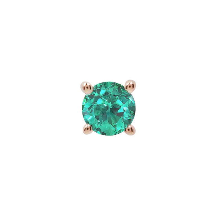 threadless: Prong-Set Emerald End in Gold