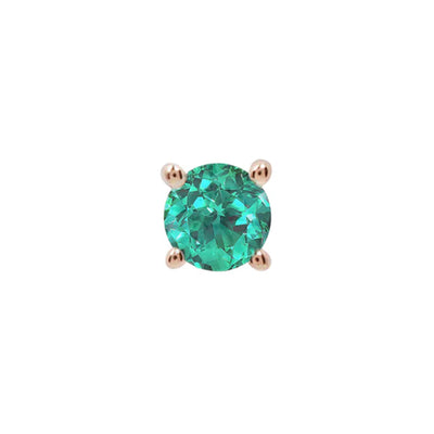 threadless: Prong-Set Emerald End in Gold