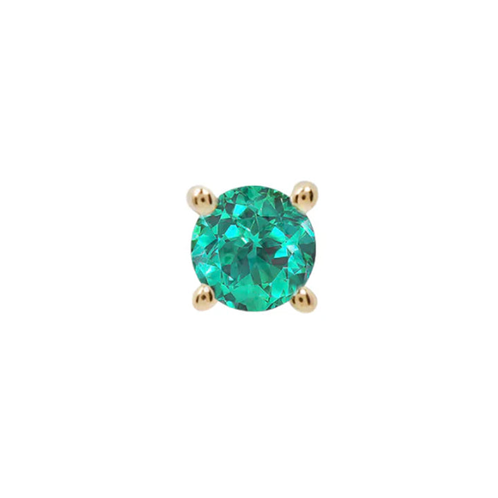 threadless: Prong-Set Emerald End in Gold