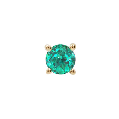 threadless: Prong-Set Emerald End in Gold
