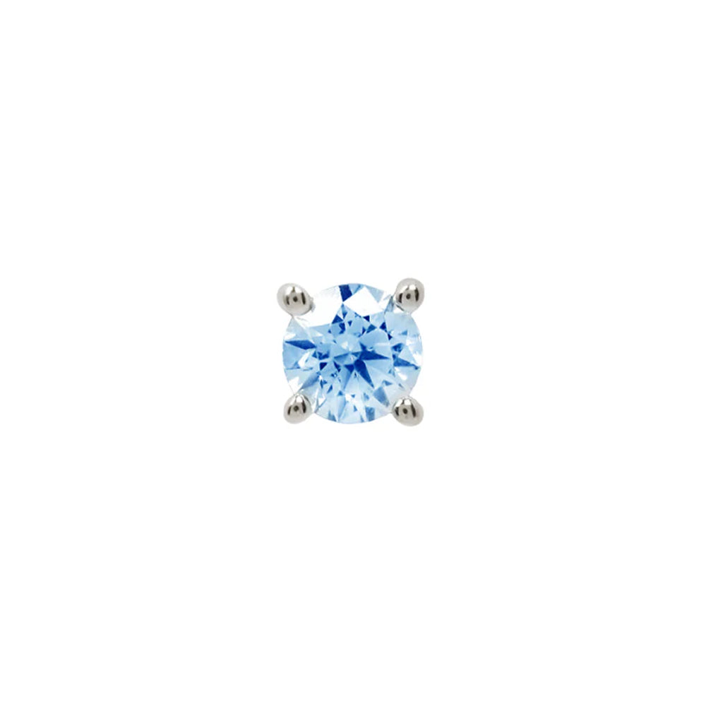 threadless: Prong-Set London Blue Topaz End in Gold