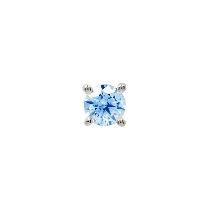 threadless: Prong-Set London Blue Topaz End in Gold
