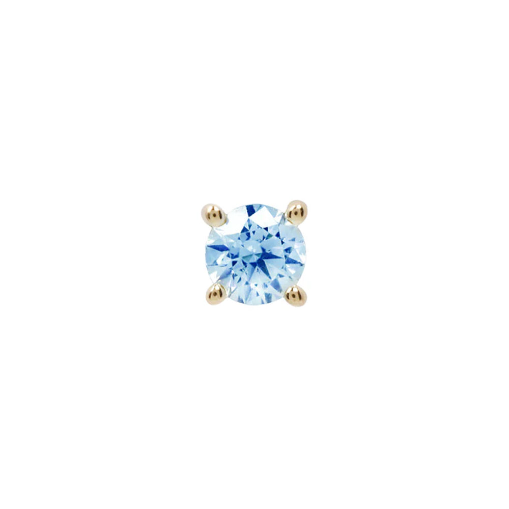 threadless: Prong-Set London Blue Topaz End in Gold