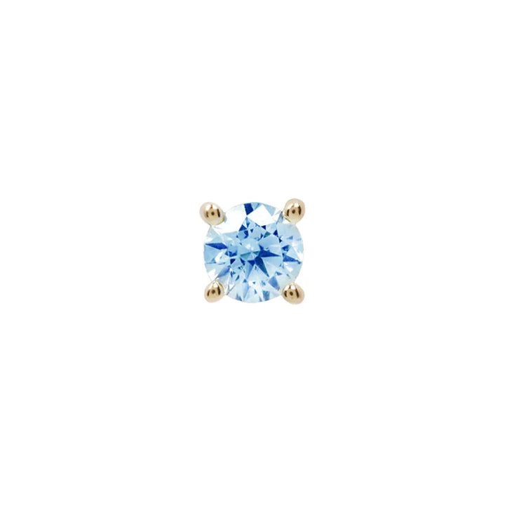 threadless: Prong-Set London Blue Topaz End in Gold