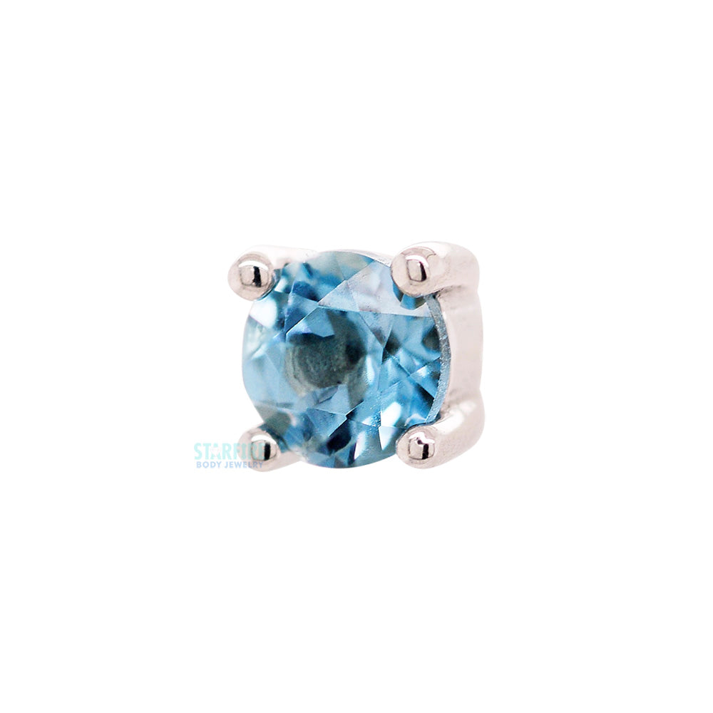 threadless: Prong-Set London Blue Topaz End in Gold