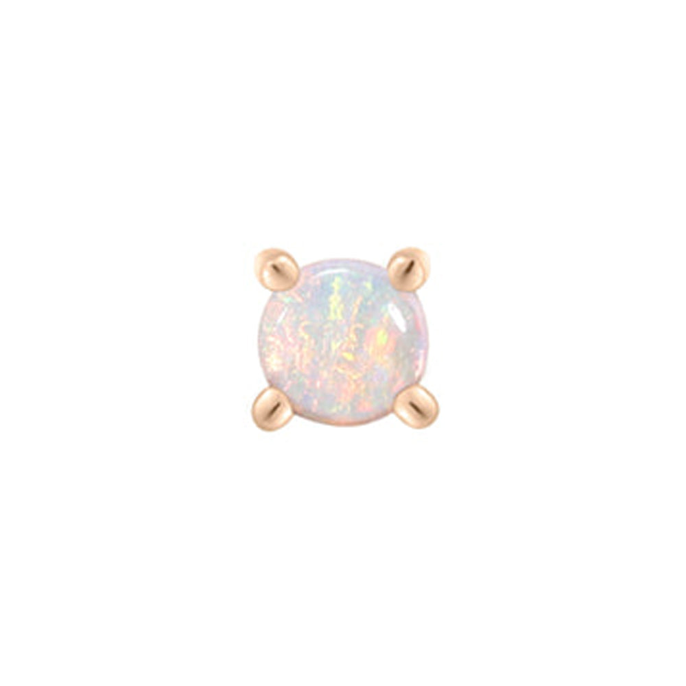 threadless: Prong-Set Genuine Opal End in Gold