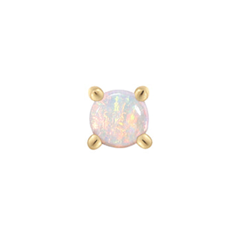 threadless: Prong-Set Genuine Opal End in Gold