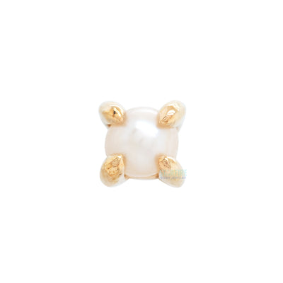 threadless: Prong-Set Pearl End in Gold