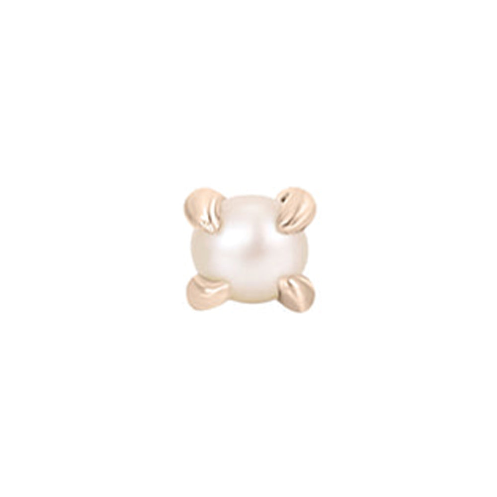 threadless: Prong-Set Pearl End in Gold
