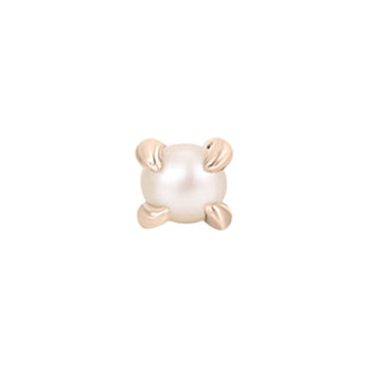 threadless: Prong-Set Pearl End in Gold
