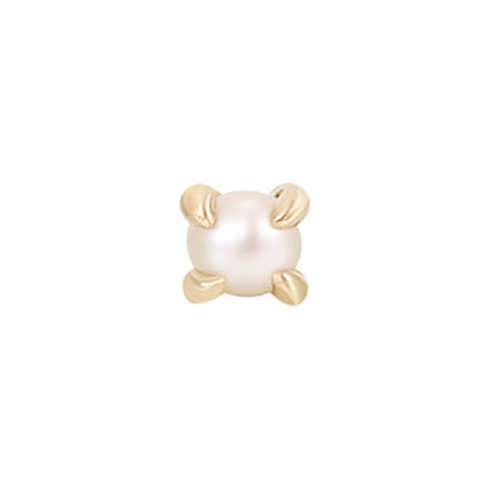 threadless: Prong-Set Pearl End in Gold
