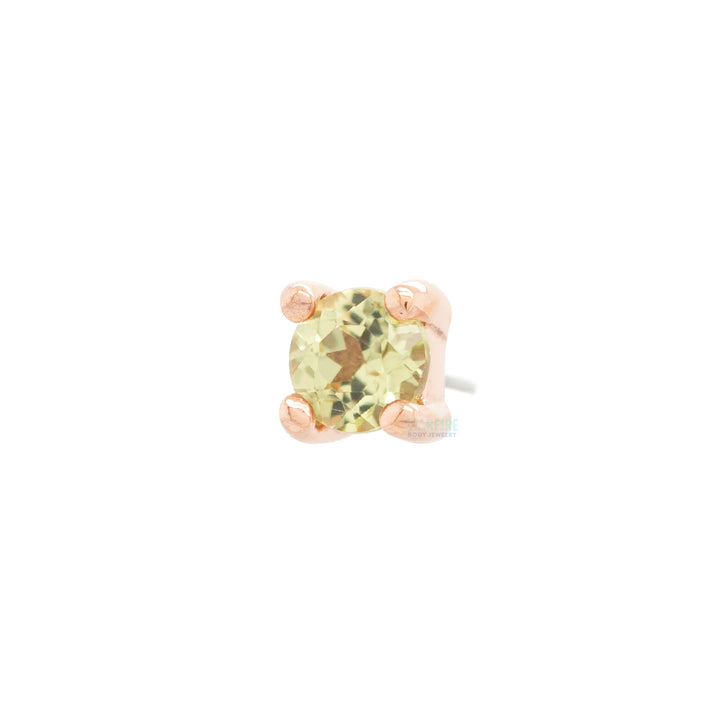 threadless: Prong-Set Peridot End in Gold