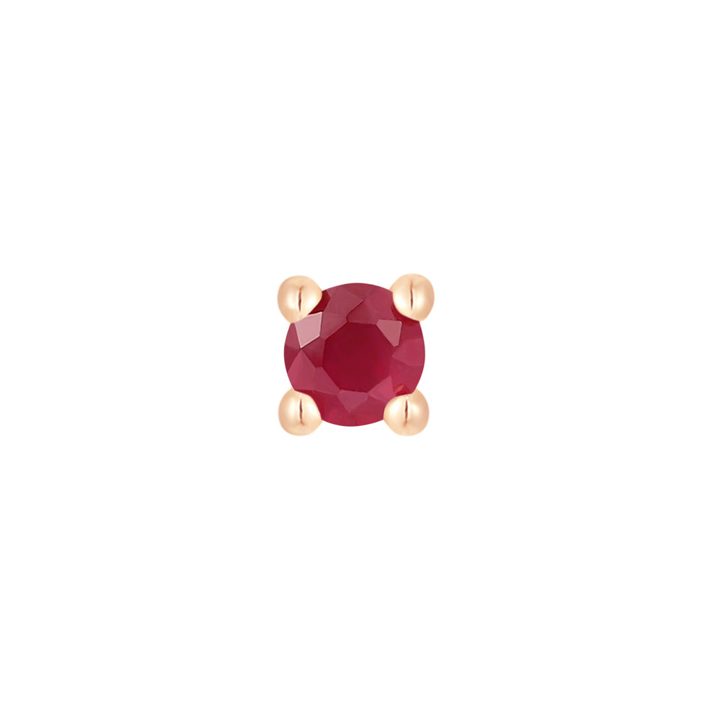 threadless: Prong-Set Ruby End in Gold