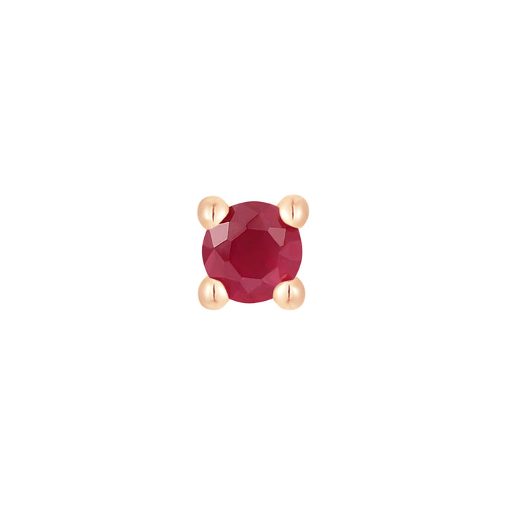 threadless: Prong-Set Ruby End in Gold