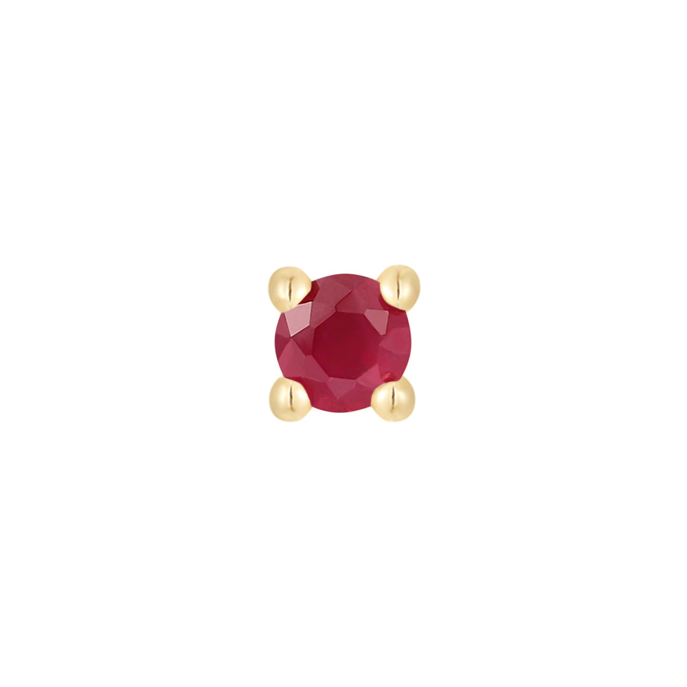 threadless: Prong-Set Ruby End in Gold