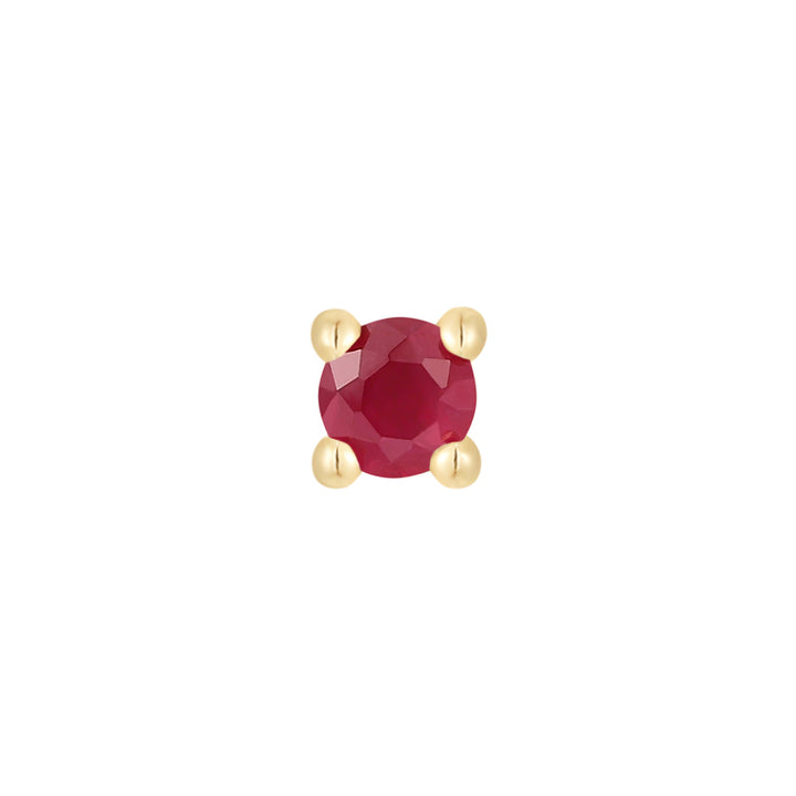 threadless: Prong-Set Ruby End in Gold