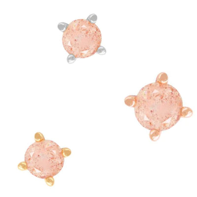 threadless: Prong-Set Sunstone End in Gold