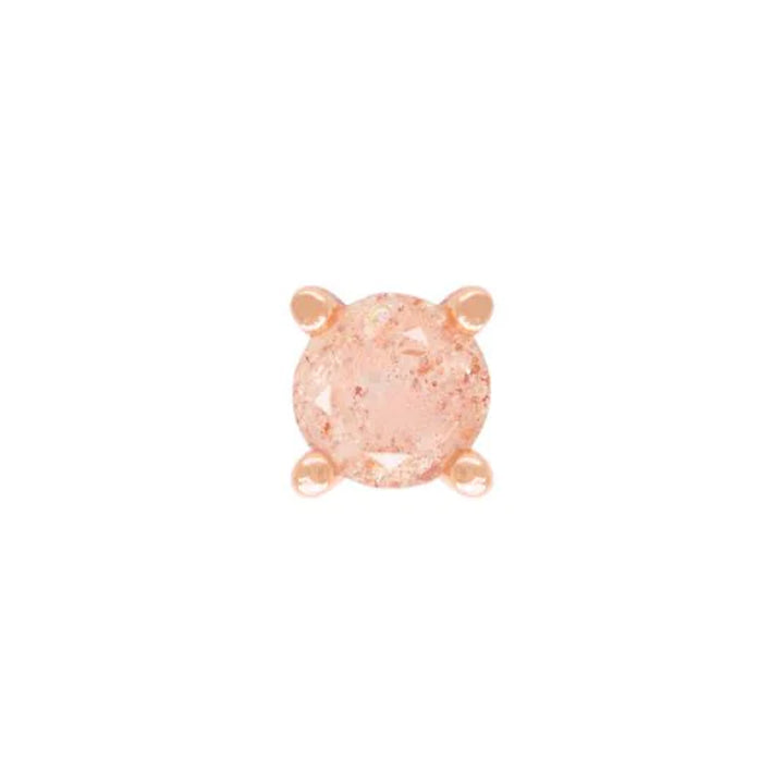 threadless: Prong-Set Sunstone End in Gold