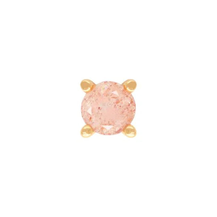 threadless: Prong-Set Sunstone End in Gold