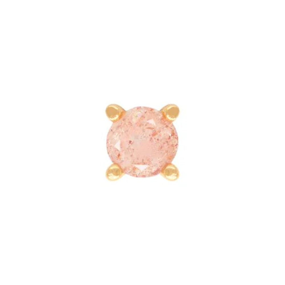 threadless: Prong-Set Sunstone End in Gold