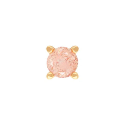 threadless: Prong-Set Sunstone End in Gold