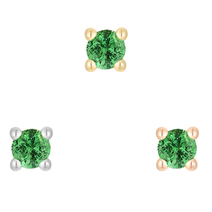 threadless: Prong-Set Tsavorite End in Gold
