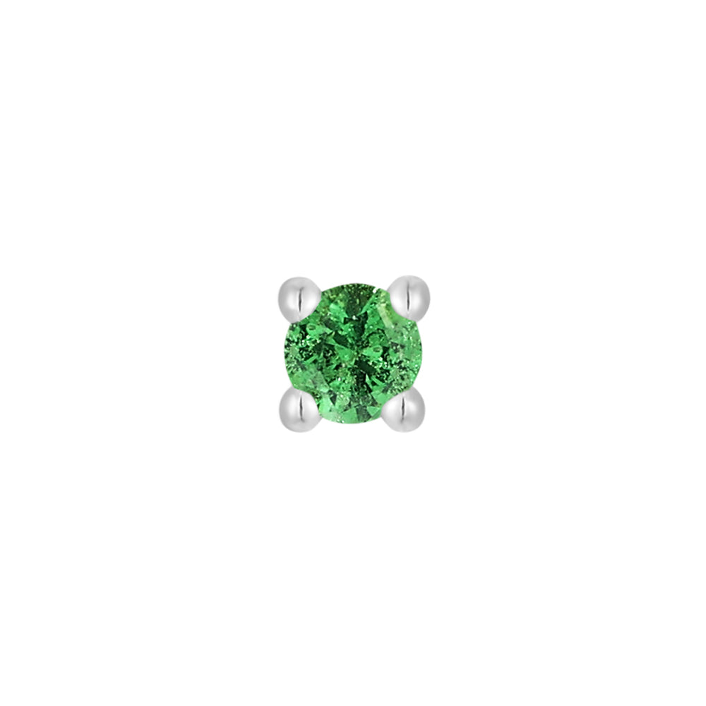 threadless: Prong-Set Tsavorite End in Gold