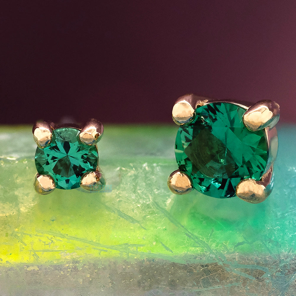 threadless: Prong-Set Emerald End in Gold