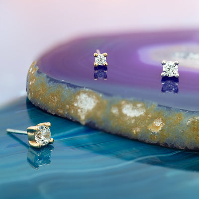 threadless: Prong-Set Swarovski Crystal End in Gold
