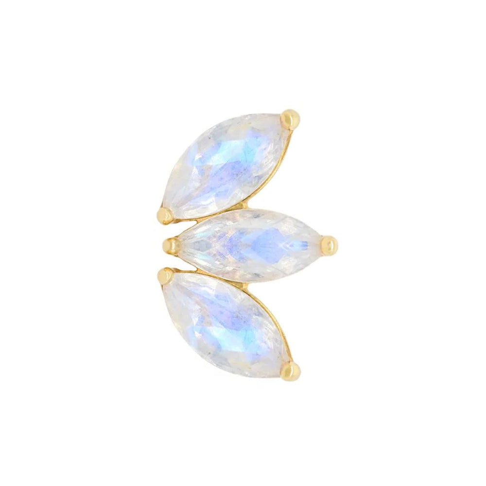 threadless: "Mini Moet" End in Gold with Rainbow Moonstones
